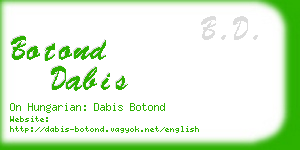 botond dabis business card